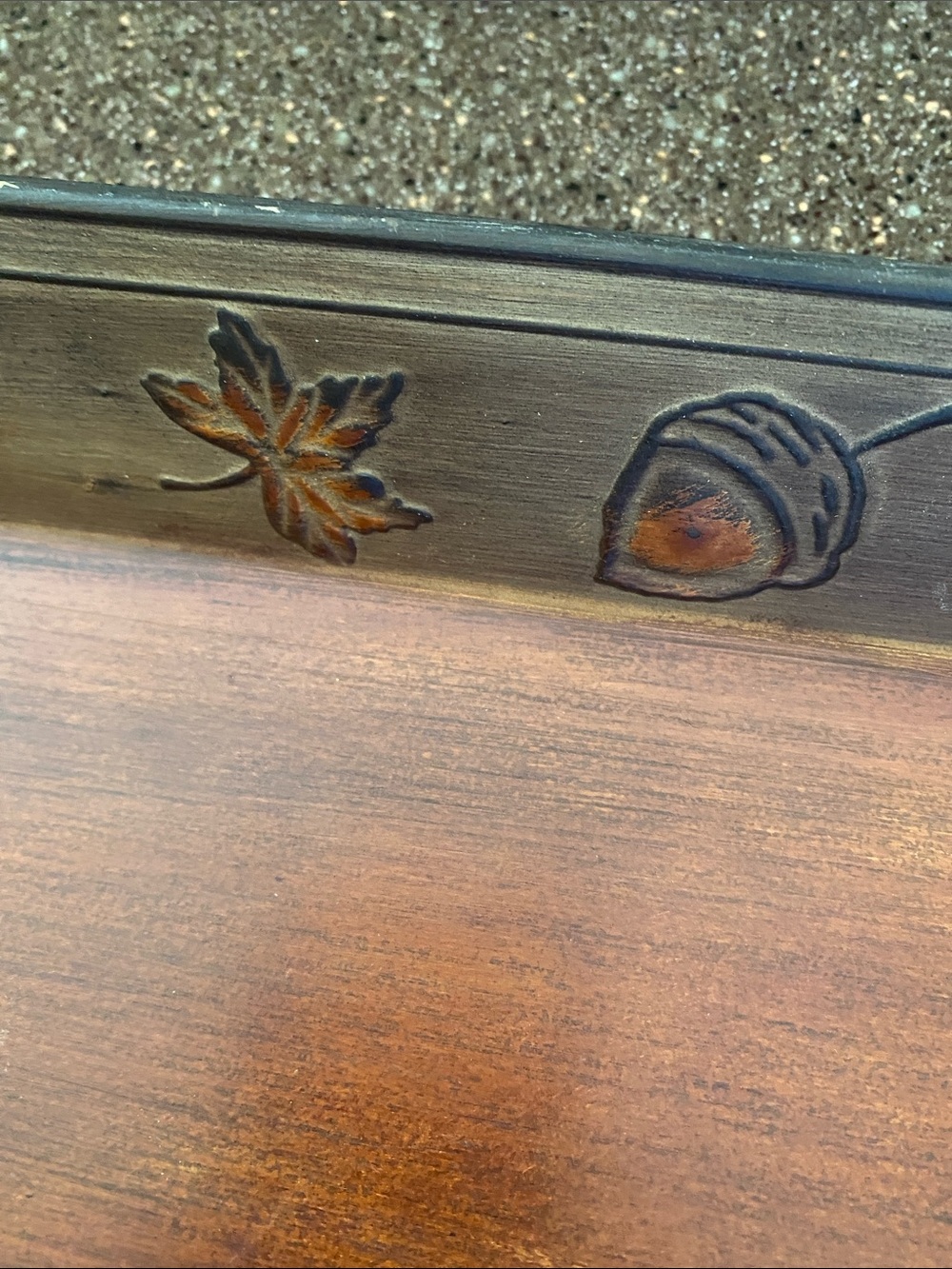 Decorative Wooden Serving Tray - Brown - Picture 3 of 11